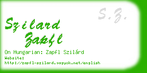 szilard zapfl business card